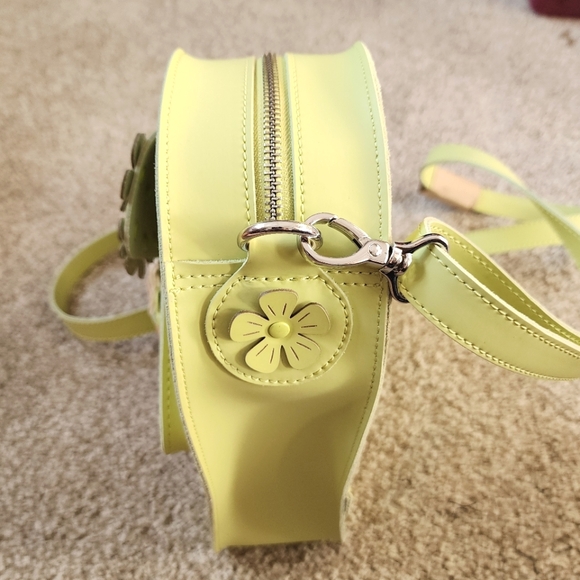 Dr. Martens Neon Green 3D Floral Heart purse convertible cross body and backpack - Picture 3 of 10
